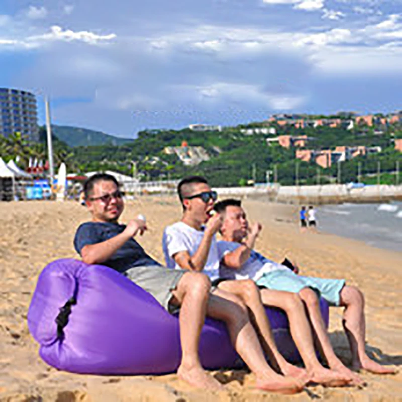 Lazy inflatable sofa Casual creative outdoor beach Lazy sleeping bag inflatable bed Portable air folding