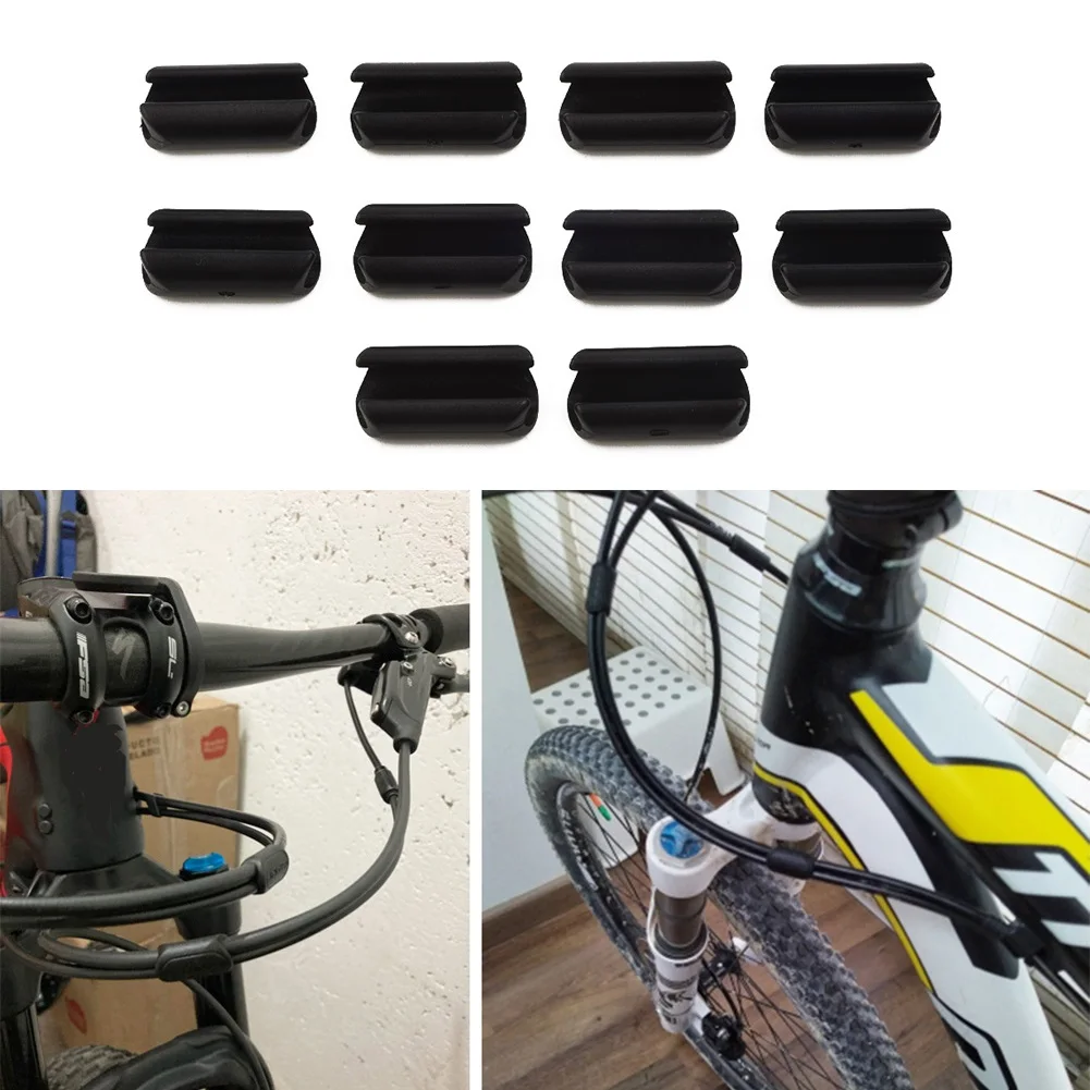 

10pcs MTB Road Bike Hydraulic Mechanical Disc Brake Shift Cable Guide Hose Frame Fixture Dear Line Housing Cycling Accessories