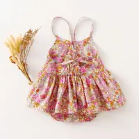 Fashion Floral Baby Girl Playsuit Summer Soft Cotton Newborn Baby Girl Romper Baby Holiday Clothes 6