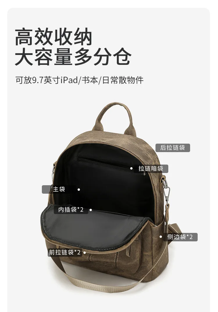 Leichter Stil, ausgezeichneter modischer, genähter Rucksack, Business-Laptoptasche, Reisen, große Kapazität, lässiger Rucksack, Geschenke für Mädchen – Detail 11