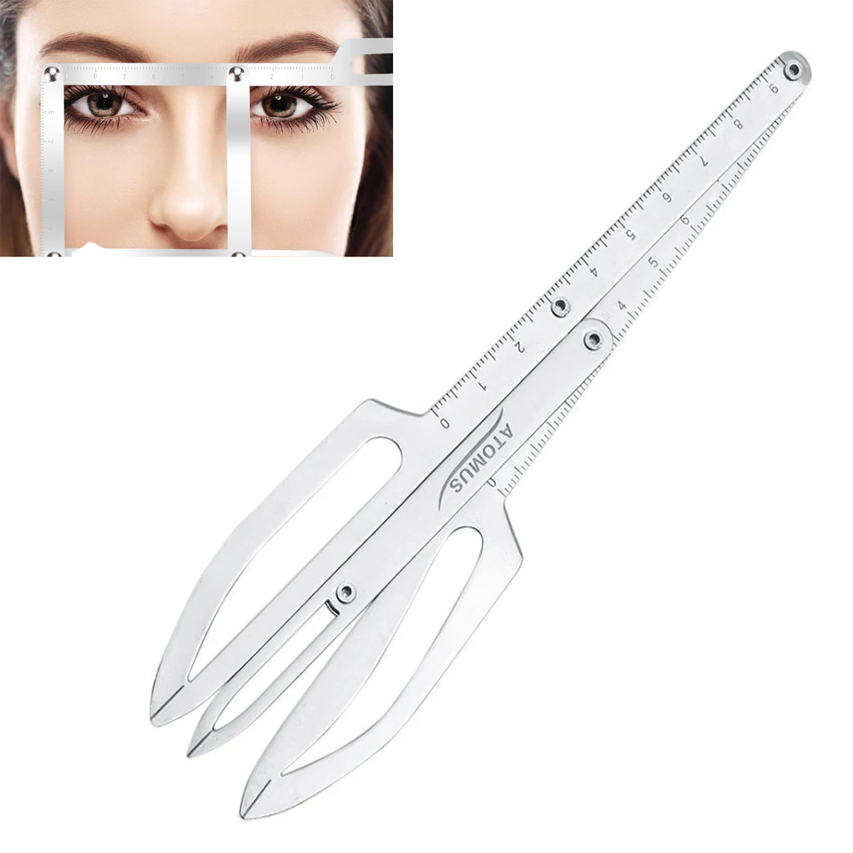 

1st Generation DIY Eyebrow Positioning Measure Tool Tattoo Calipers Eyebrow Golden Scale Ruler Eyebrow Grooming Stencil Shaper