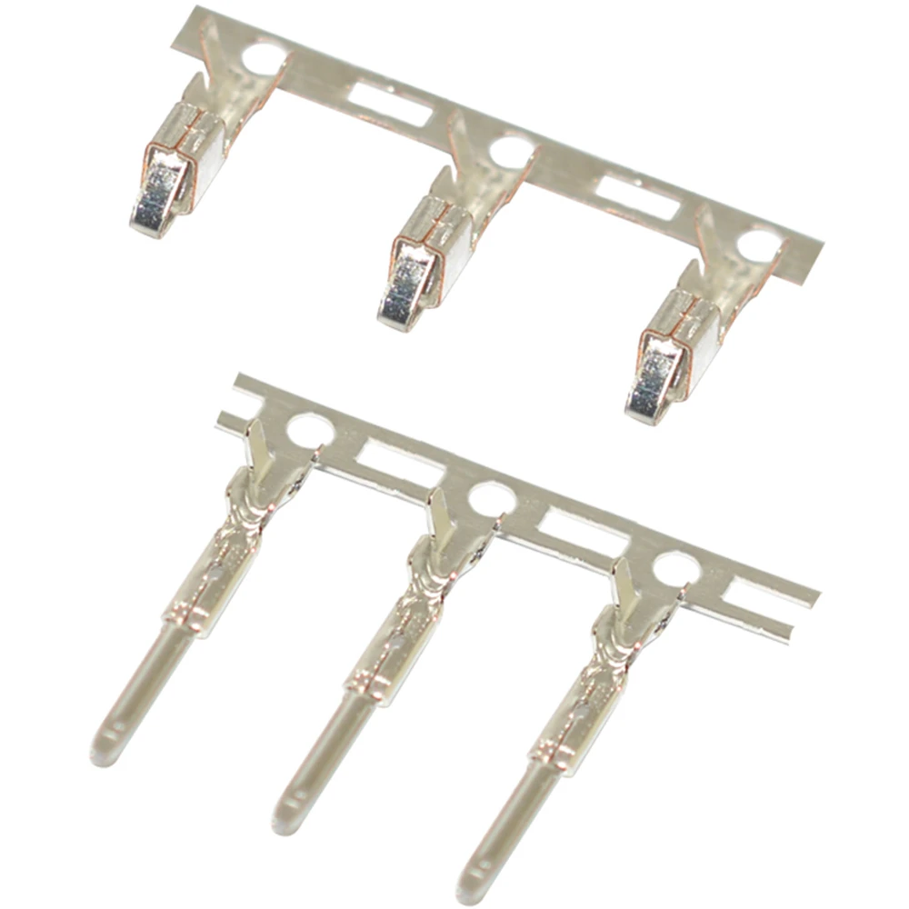 100 PCS JST SM 2.54mm Terminal Crimp Pins Set - Female and Male Housing Connector for Wire Cable Electrical Connections