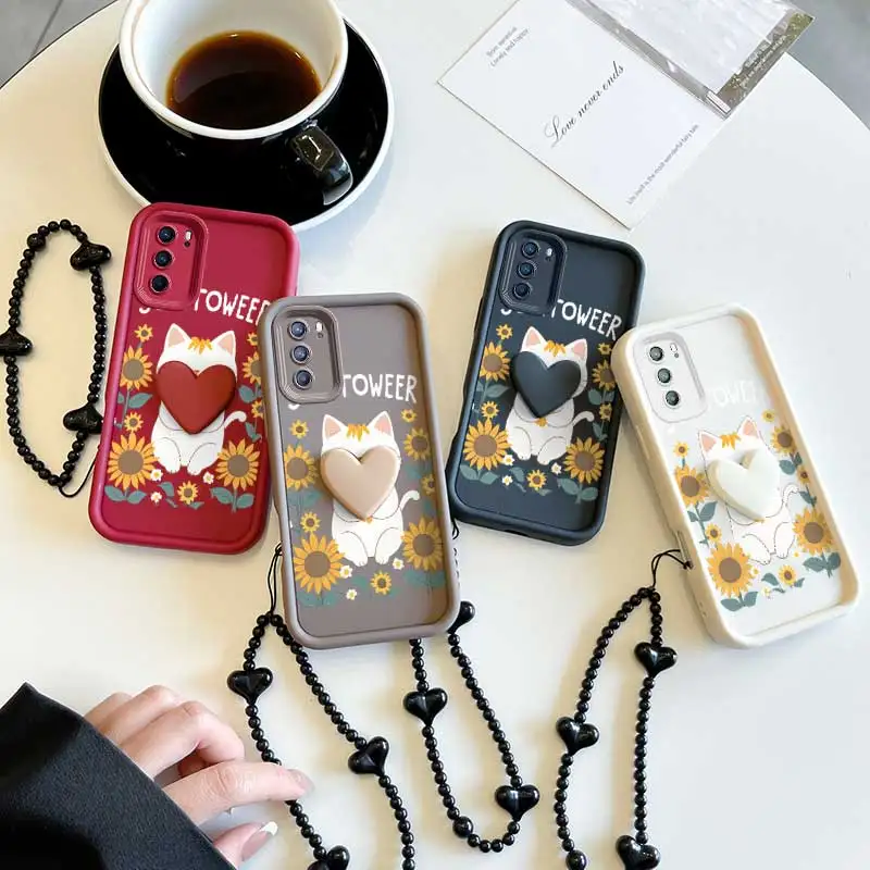 Happy Cat Phone Case Set with Lanyard and Craft Embellishments