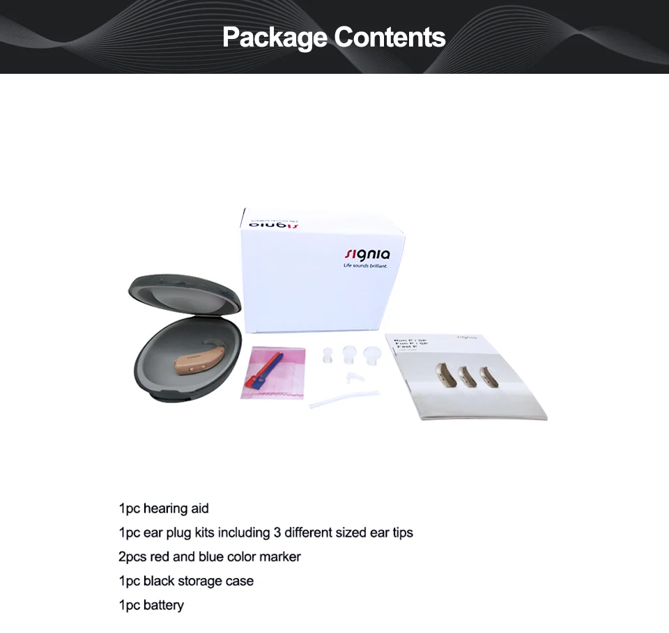 Germany Original Siemens Signia Digital Hearing Aid Fun SP Upgrade Siemens Touching Lotus 23SP 675 Battery with Dry Stay Dryer 4