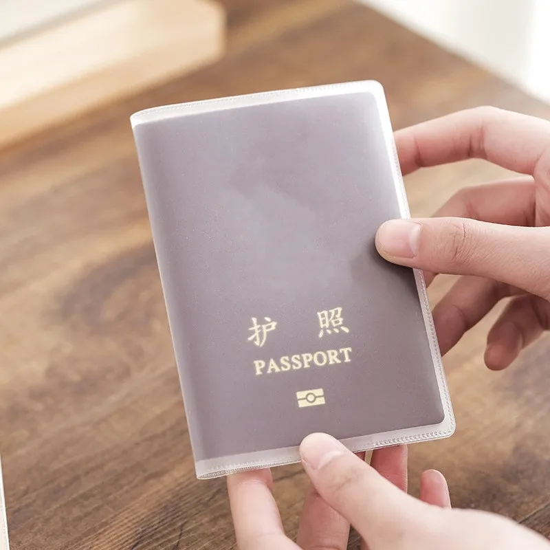 2/4PCS Passport Cover PVC Waterproof Case for Passport Wallet Business Credit Card Documents Holder Protective Case Pouch
