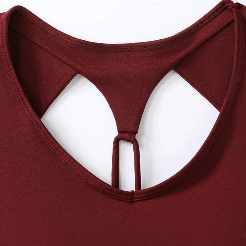 Sexy Hollow Backless Yoga Wear Long-sleeved Shirts Gym Women's Slimming Sports Top Pilates Training Fitness Wear Outer