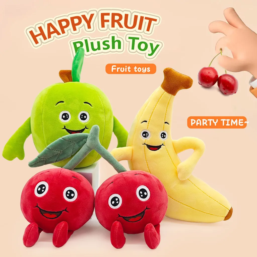 Fruits Plush Toy Avocado Banana Apple Soft Stuffed Plushie Doll