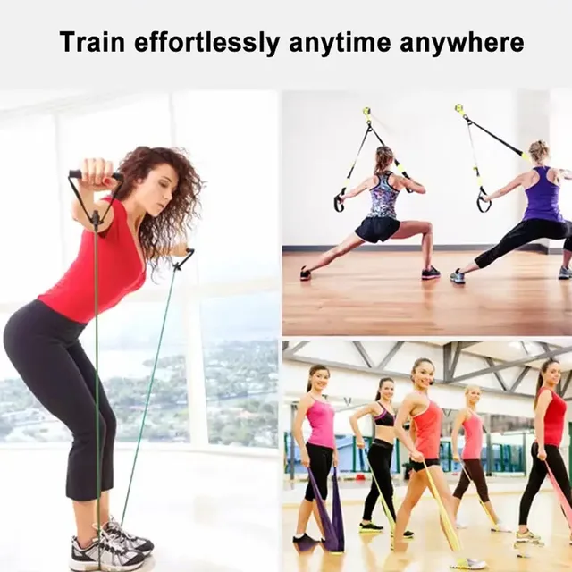 5 Levels Resistance Bands with Handles Training Resistance Pull Up Band Gym Resistance Band Exercise Rubber LLD07 5