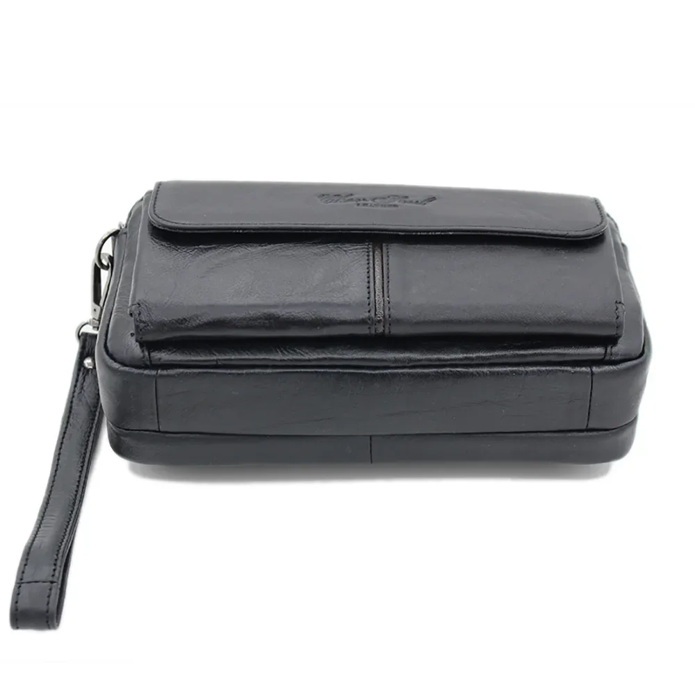Genuine Leather Men Clutch Bag Purse Wallet