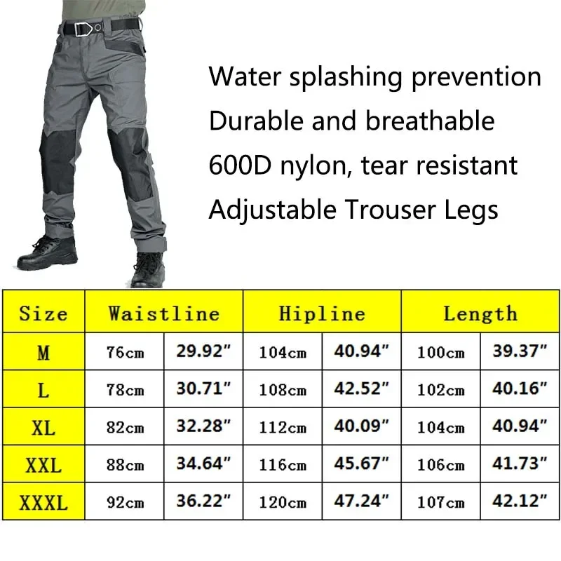Tactical Camping Hiking Wear Resistant Pants Tactical Pants Men Windproof Camo Combat Trousers Multiple Pockets Trekking Pants 6