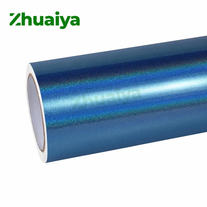 

Highest quality wrapping film Glossy Laser Blue Vinyl Wrap film Vehicle Wrapping Foil quality Warranty