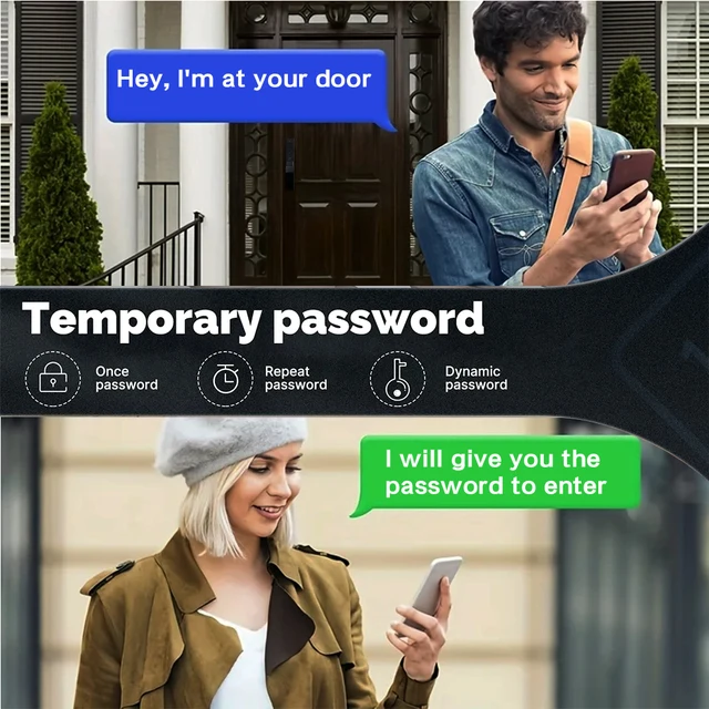 PHIPULO Smart Door Lock 3D Face Recognition Camera Digital Password Electronic Key IC Card APP Unlock Fingerprint Smart Locks 3