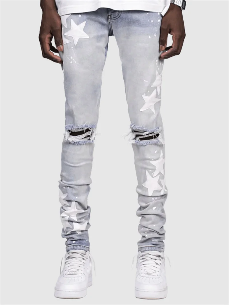 Vintage Star Print Jeans - Detail 7