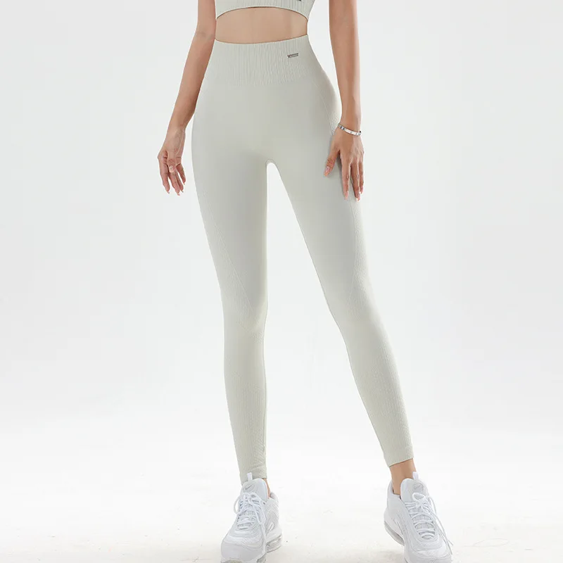 Women High Waist Yoga Pant Seamless Sport Leggings Hip Lifting Running Trouser Elastic Embossed Gym Fitness Tights Leggins Femme