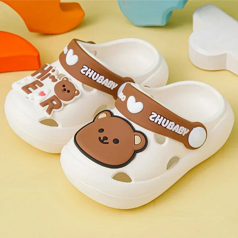 Summer New Baby Slippers Indoor Non-slip Soft Bottom Comfort Fashion Cute Children's Hole Shoes Boys Girls Kid Outdoors Sandals 2