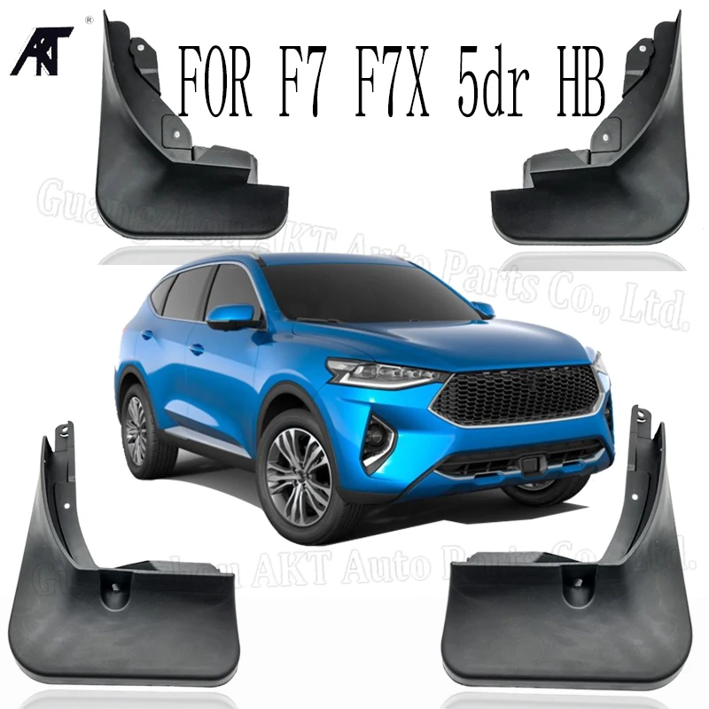 

4PCS/LOT High Quality ABS Plastics Automobile Fender Mudguards Mud Flaps For Great Wall Haval F7 F7X