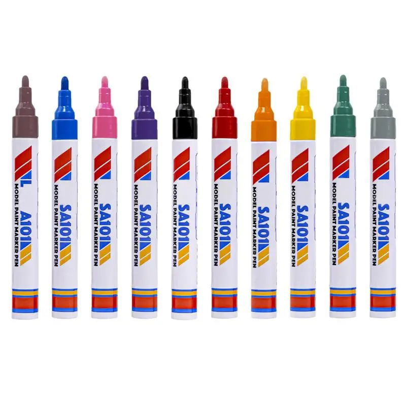 

Paint Markers Permanent Oil Based Paint Markers 10 Colors Paint Pens For Rock Painting Stone Wood Metal DIY Crafts Making