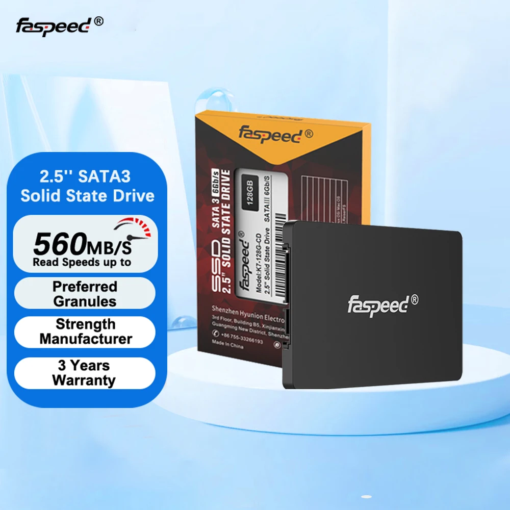 Faspeed 2.5 "Sata 3 Ssd 1 Tb 2Tb 256 Gb 512Gb 128Gb Unità A Stato Solido 1 Tb 256 Gb Sata 3 Disco Rigido Interno Per Pc Desktop Laptop