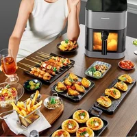 5-6L  Air Fryer Touch Screen 12 Preset Menus Steam Bake Auto Power Off Dry Fruit Machine Defrosting Machine Multifunction Oven 2