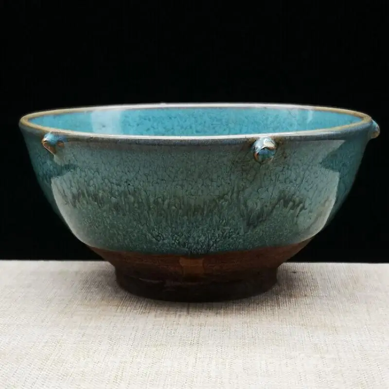 

9.5Cm Collect Chinese Ceramics Jun Kiln Jun Porcelain Blue Glaze Gongfu Teabowl