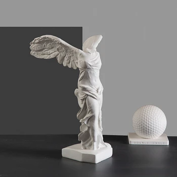 Statue de déesse de la victoire grecque avec ailes d'ange, Sculpture en résine pour armoire de maison, bureau, bibliothèque, décoration artistique 1