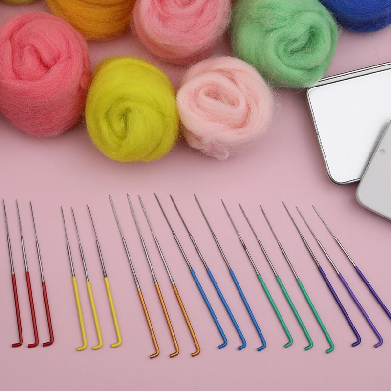 Fenrry 24 Color Needle Felting Kit Wool Felting Tools Handmade Felt Needle  Set Wool Felting Fabric Materials Accessories