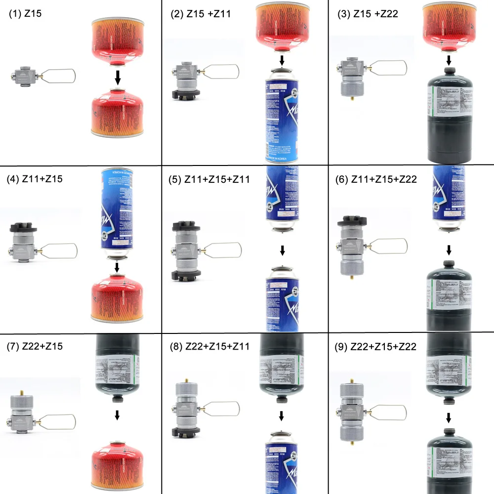 Camping Gas Filling Adapter for Outdoor Gas Canister Cartridge and Cylinder MAPP Gas Tank