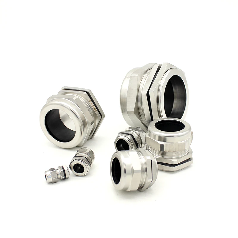 M12 Clamping Dia 6mm-12mm M20 Waterproof Cable Glands Stainless Steel 304 Metal Electrical Connector Standard Cable Glands SS