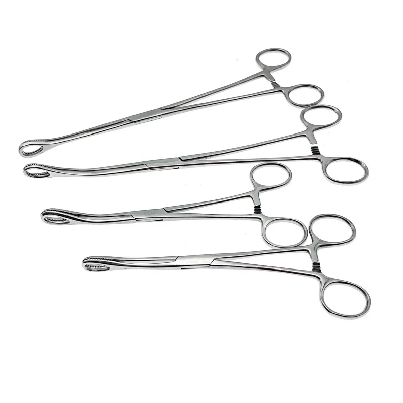 Sponge Forceps Stainless Steel Dental Forceps Surgical Instruments Straight/Curved Serrated Jaws