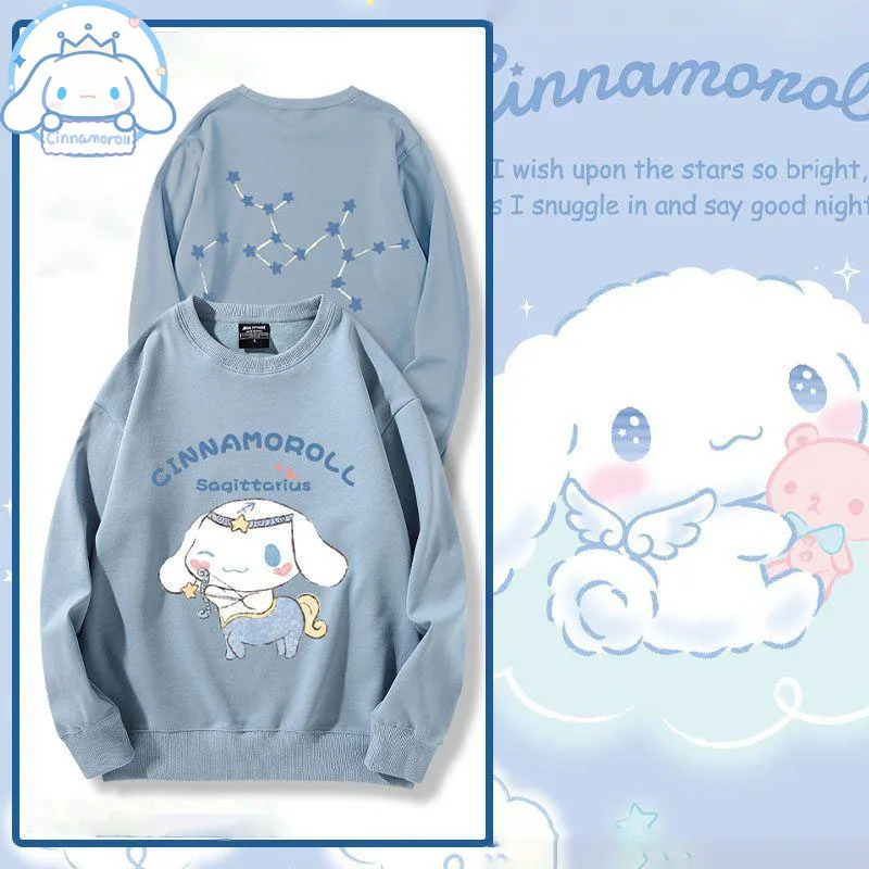 

Sanrio Wear The New Sweater Cinnamoroll Twelve Constellations Men's and Women's Loose Casual Top Comfortable and Versatile