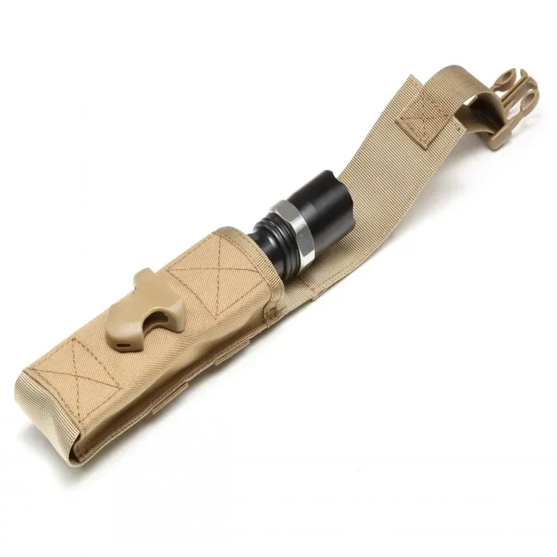 Tactical Molle Flashlight Pouch Torch Holder Case EDC Tool Waist Bag Outdoor Camping Hiking Hunting Backpack Attachment ToolsBag 3