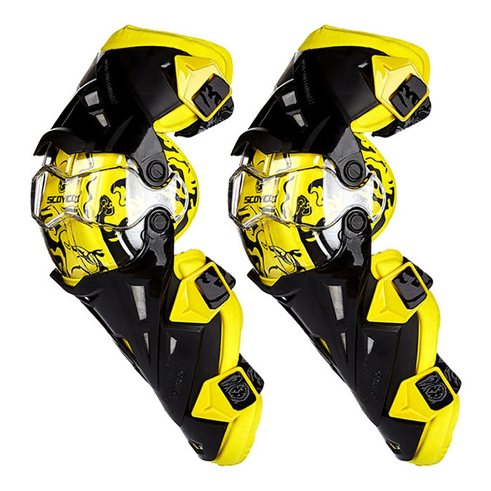 

Yellow Wear-resistant Motocross Knee Pad Anti-fall Motorcycle Protection Equipment Unisex Motorcyclist Protector For All-seasons