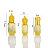 3/6ml Luxury Style Golden Refillable Perfume Bottles Glass Roll-on Essential Oil Bottle Empty Cosmetics Sample Test Container 4