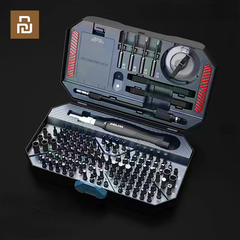 

Xiaomi DELIXI 145 in 1 Precision Screwdriver Set Magnetic Screw Driver Bits Phillips Slotted Torx for Laptop Hand Repair Tools