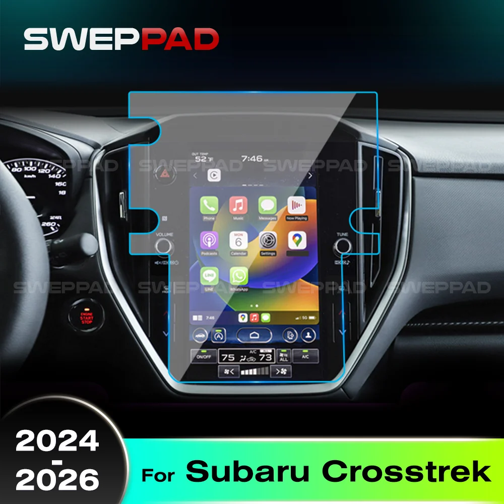 SWEPPAD Für Subaru Crosstrek 2026 2025 2024 Auto Navigation Gehärtetes Glas Display-schutzfolie GPS LCD Dash Board Bildschirm