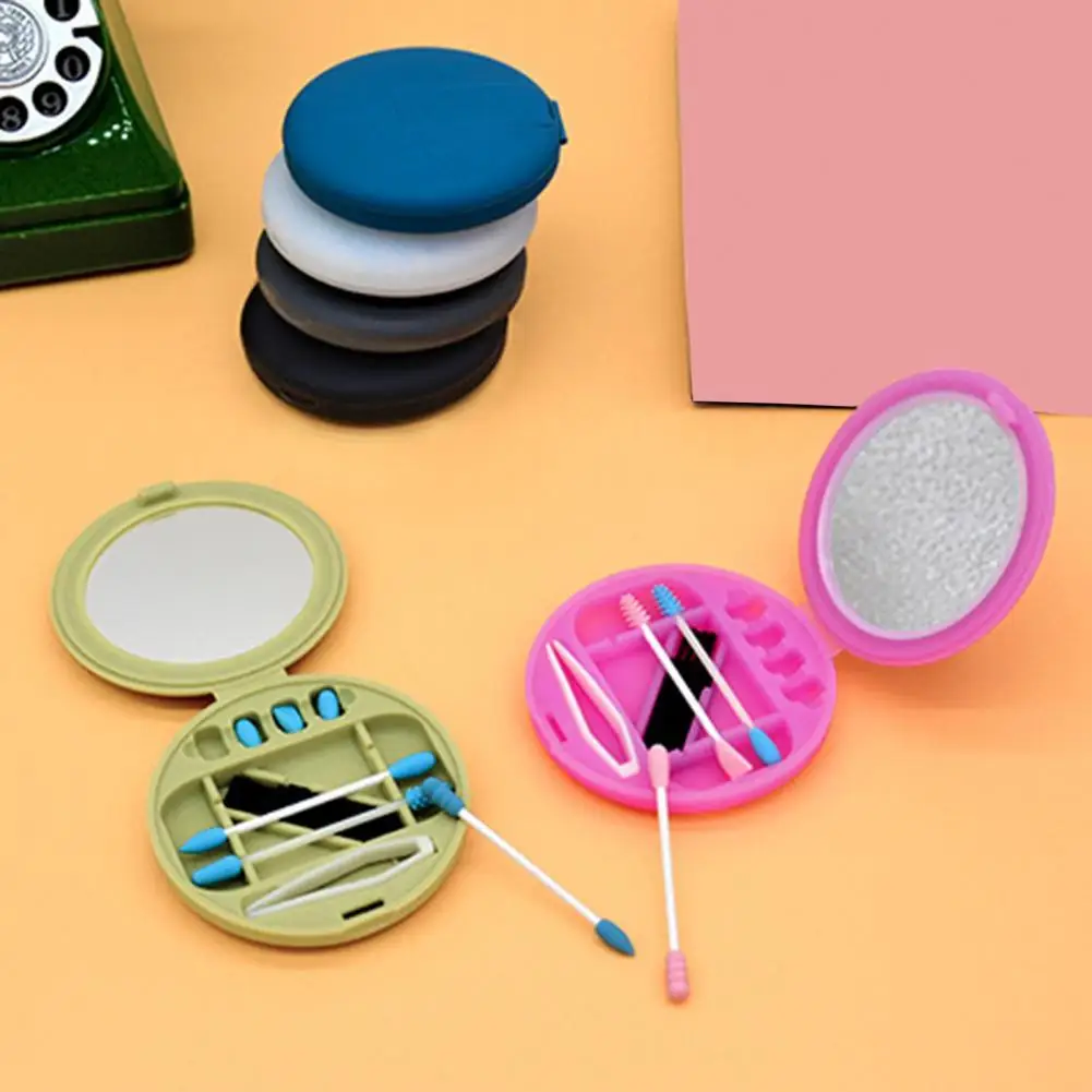 Reusable Cotton Swab Ear Cleansing Cosmetic Silicone Buds Swabs Sticks For Cleaning Makeup Touch-Ups Double-headed Dropship disposable swab double headed cotton bud portable cleaning sticks multi use cotton swab for home baby travel