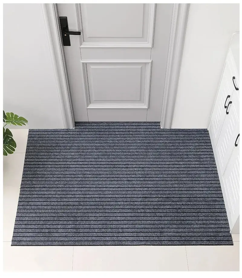 Moderne, minimalistische, quadratische Bodenmatte – langlebig, schmutzabweisend/lösbeständig, rutschfeste Gummirückseite, maschinenwaschbar für den Innen- und Außenbereich – Detail 9