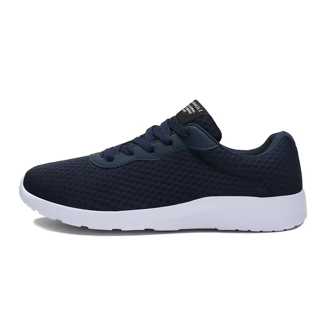 Abhoth New Light Mesh Men Shoes Comfortable Casual Men's Sneaker Breathable Non-slip Wear-resistant Outdoor Walking Shoes 8002 Blue