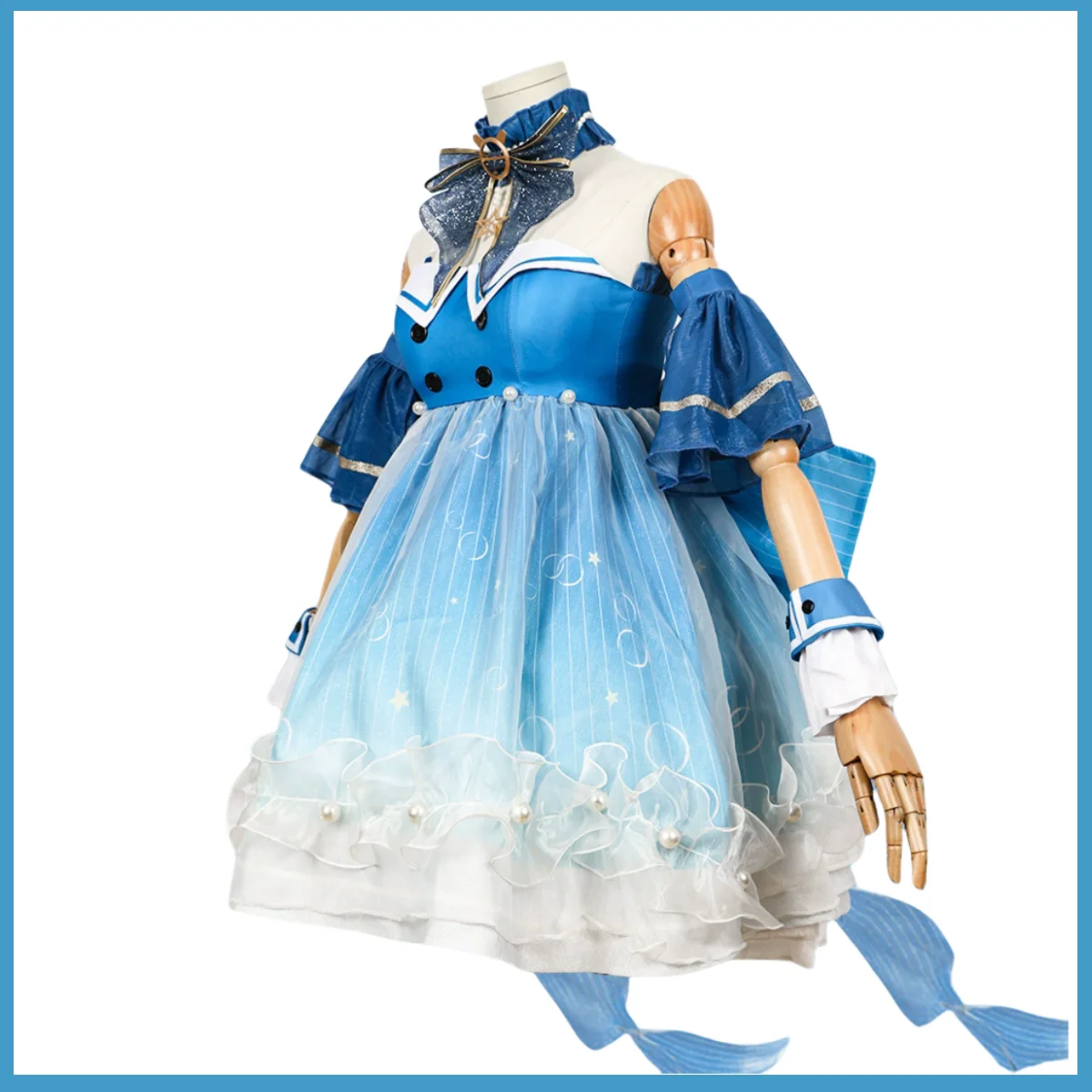 Infinity Nikki Nikki Blue Bubbles Princess Dress Cosplay Costume