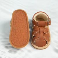 Summer Baby Sandals Boy Girl Shoes Flat Anti-slip Soft Rubber Sole Brown Baby Shoes 7 Colors First Walkers Outdoor Beach Sandals 4