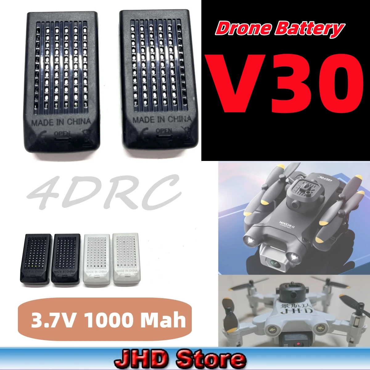 JHD 4DRC V30 Mini Drone Original 3.7V 1000mAh 4D-V30 Battery V30 Battery rc drone battery rc battery drone battery