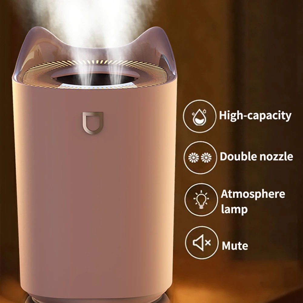 

3L Air Humidifier Double Nozzle Aroma Diffuser Ultrasonic Humidifiers Aromatherapy Diffuser Cool Mist Spray Car Humidifiers