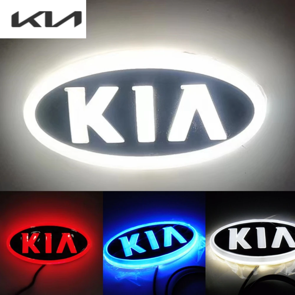 

4D car logo lamp LED badge car logo lamp luminous decorative lamp auto parts decoration for KIA K5 Souranto soul Freddie Serato