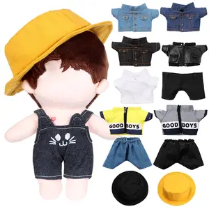 Fashion Doll Jacket Pants Handmade Outfits T-shirts 1/12 BJD Dolls Overalls Doll Jeans Coats Top Kids Toys DIY Doll Accessories