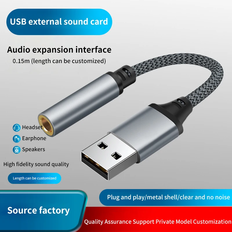 3.5mm Jack Female USB External Sound Card Audio Adapter Headphone Micphone Sound Adapter for PC Laptop USB to 3.5mm Audio Cable audio adapter audio converter adapter sound card adapter