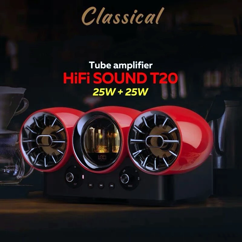 T20 Tube Amplifier Bluetooth Speakers 50W Super Bass Boom Box Wireless Stereo Subwoofer with Remote Control