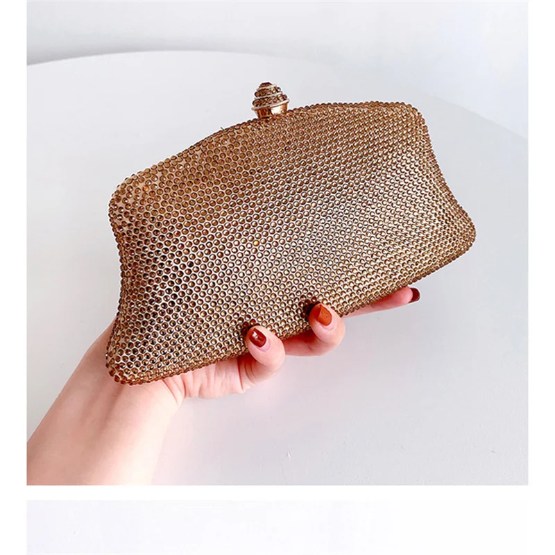 2023 New Full Side Diamond Clutch Bags Bling Wedding Dinner Wallets Banquet Evening Bags Ladies Party Bags For Ladies