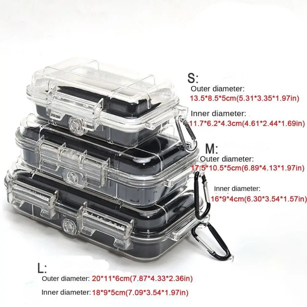 Durable ABS Camping Box Transparent Shockproof Sealed Storage Box Professional Equipment Dry Box Waterproof Toolbox