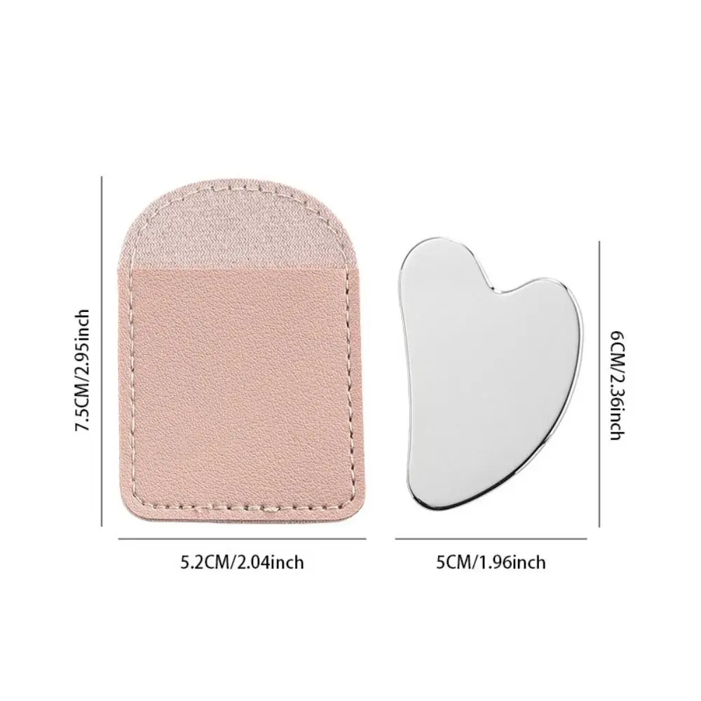 Durable Stainless Steel Gua Sha Scraper Heart Shape Universal Guasha Massage Tool Face Massager for Facial Beauty Eye Massage