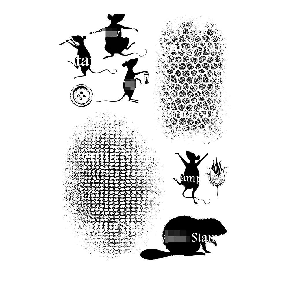 

2024 Mouse Clear Transparent Stamps Seal for DIY Scrapbooking Card Rubber Stamps Making Photo Album Handemade Crafts Supplies